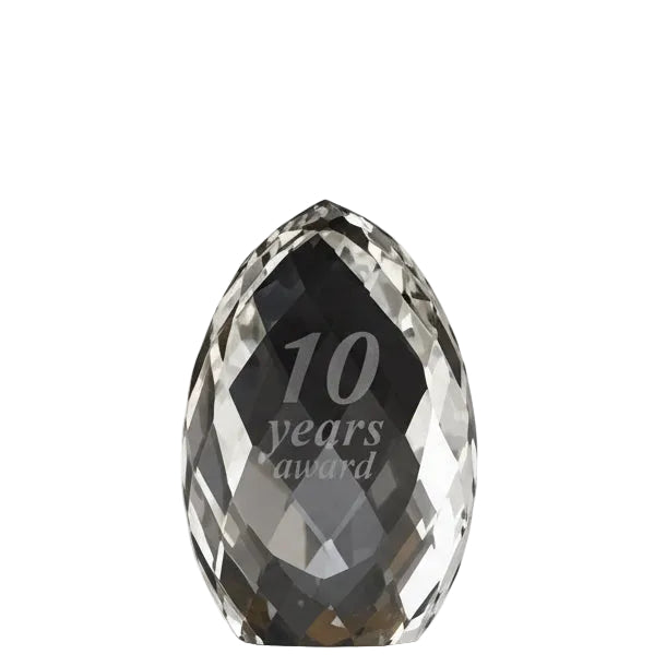Miniature Faceted Clear Crystal Egg