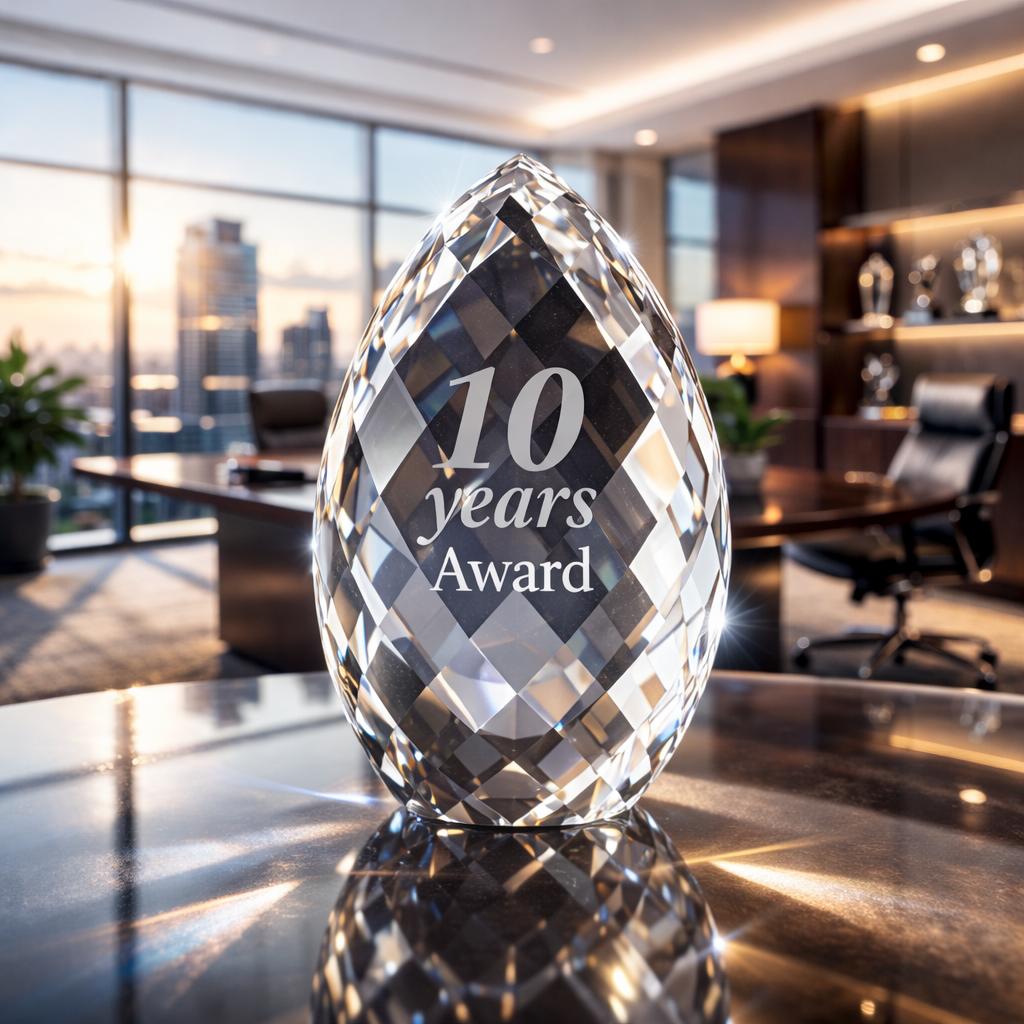 Miniature Faceted Clear Crystal Egg