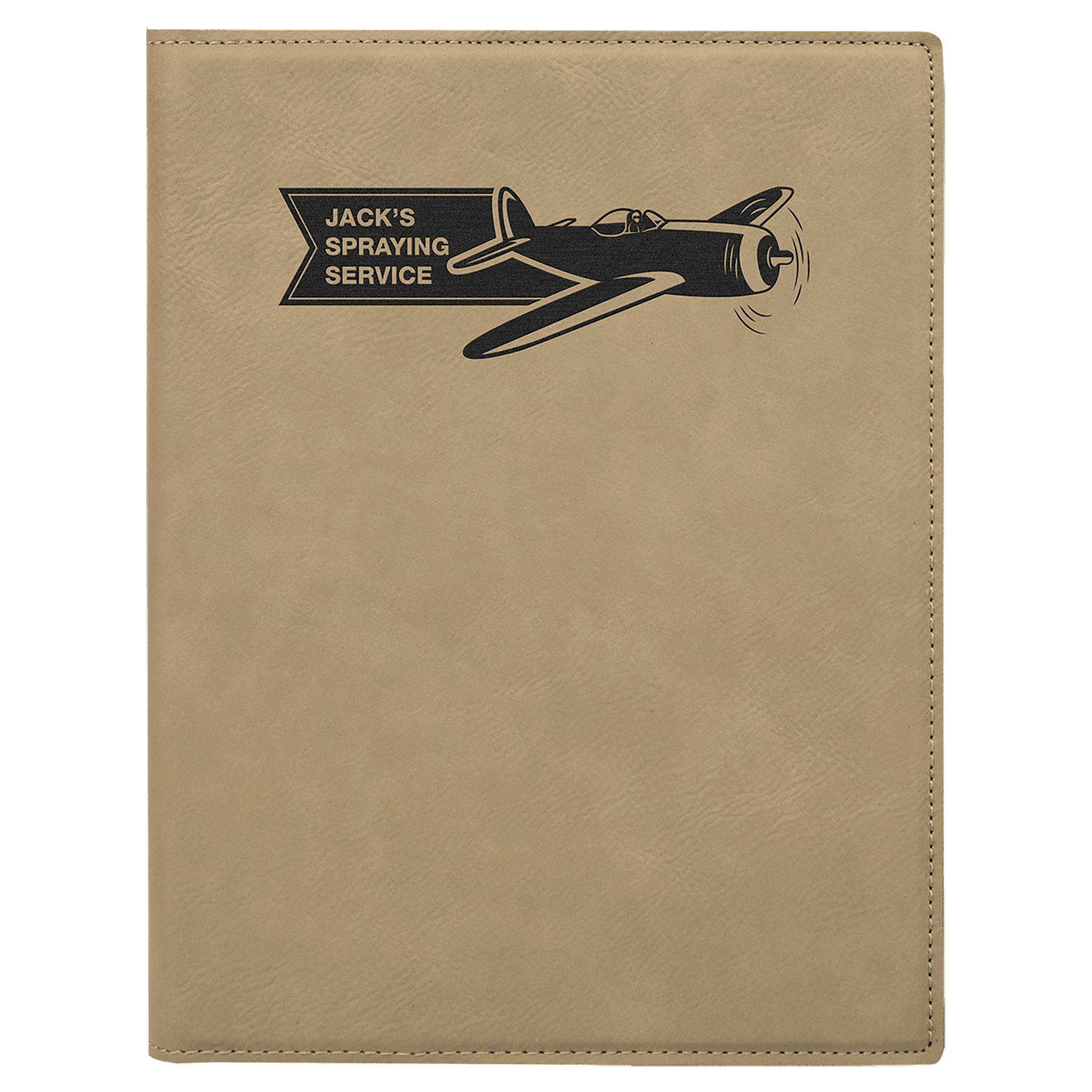 Leatherette Portfolio - Beige